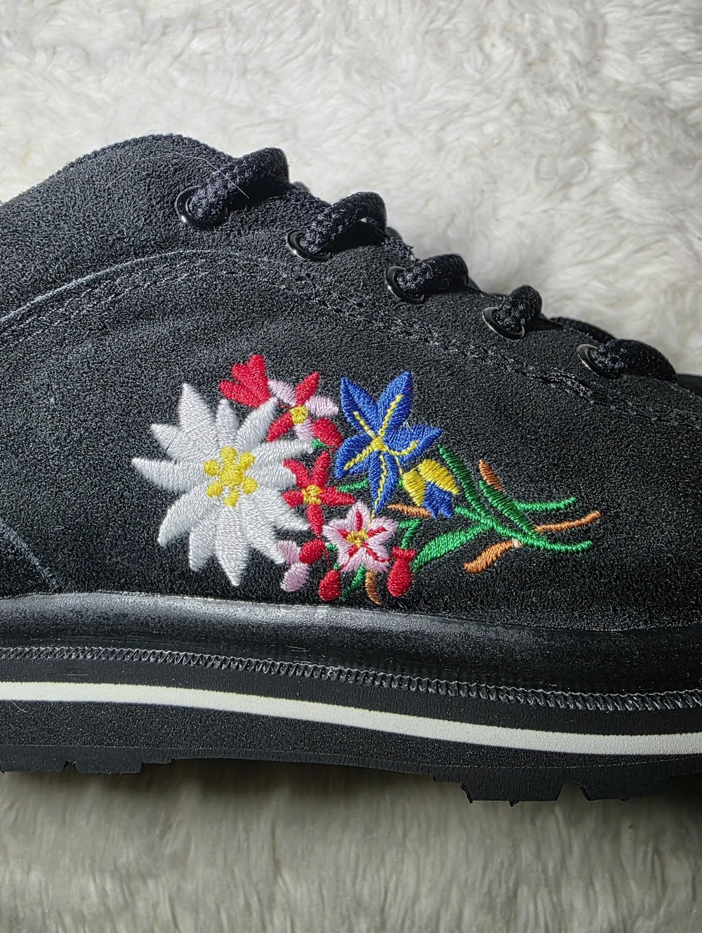 NWOT Vintage Swiss Alpine Fantasy Floral Suede Boots - Size US 9/9.5 | EU 40 - Picture 3 of 10